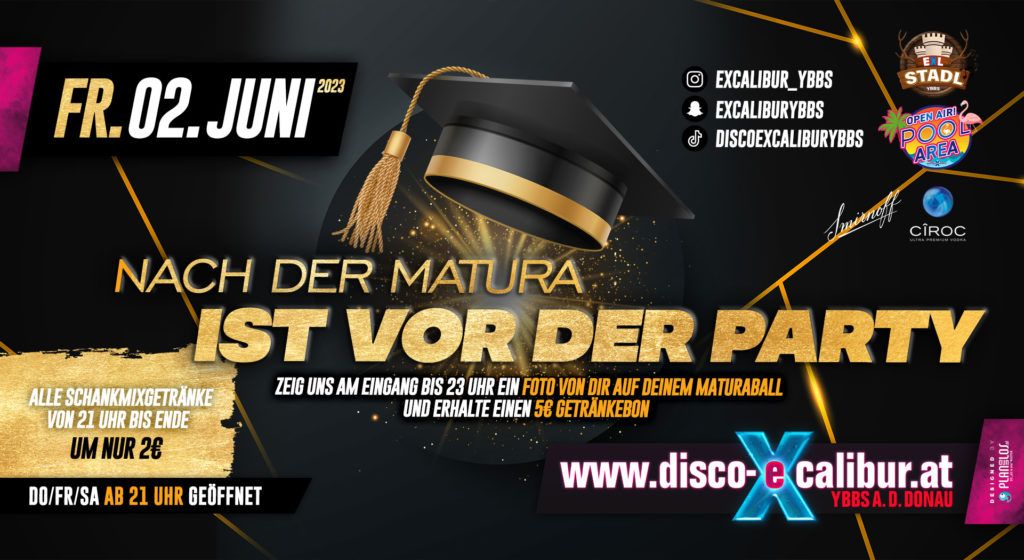 Nach der MATURA ist vor der PARTY