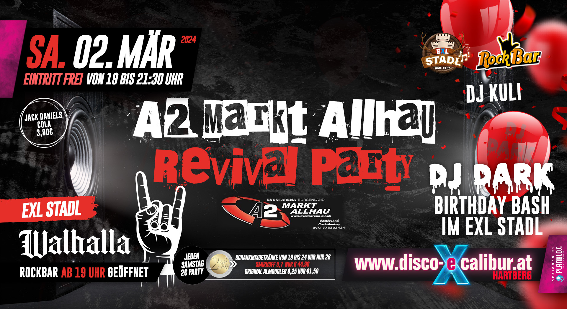 A2 Markt Allhau Revival Party + DJ DARK Birthday Bash