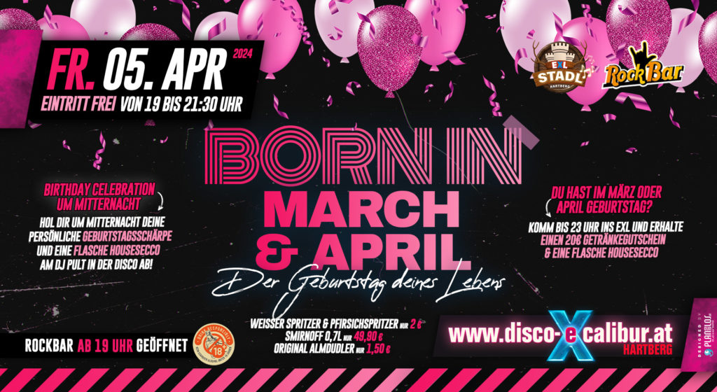BORN IN March & April
